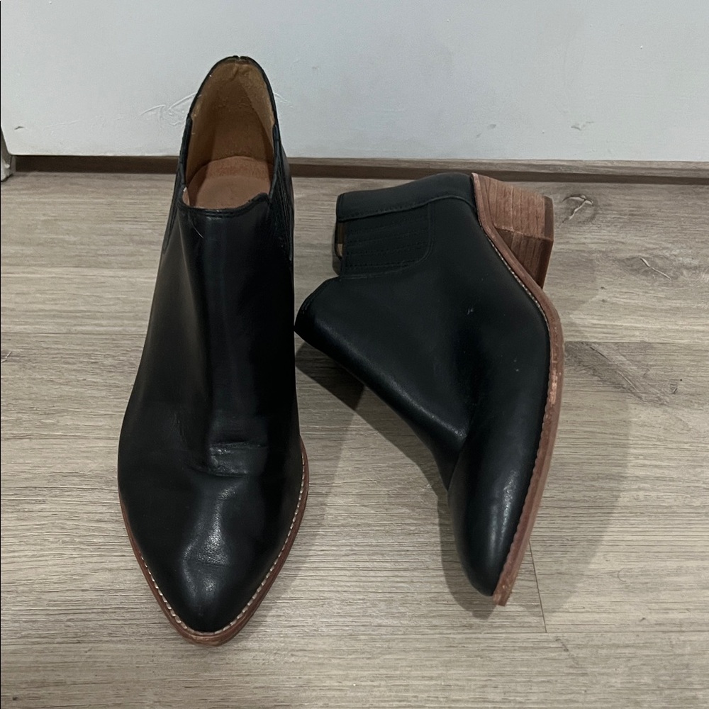 Madewell Black Leather‎ Ankle Booties Size 9